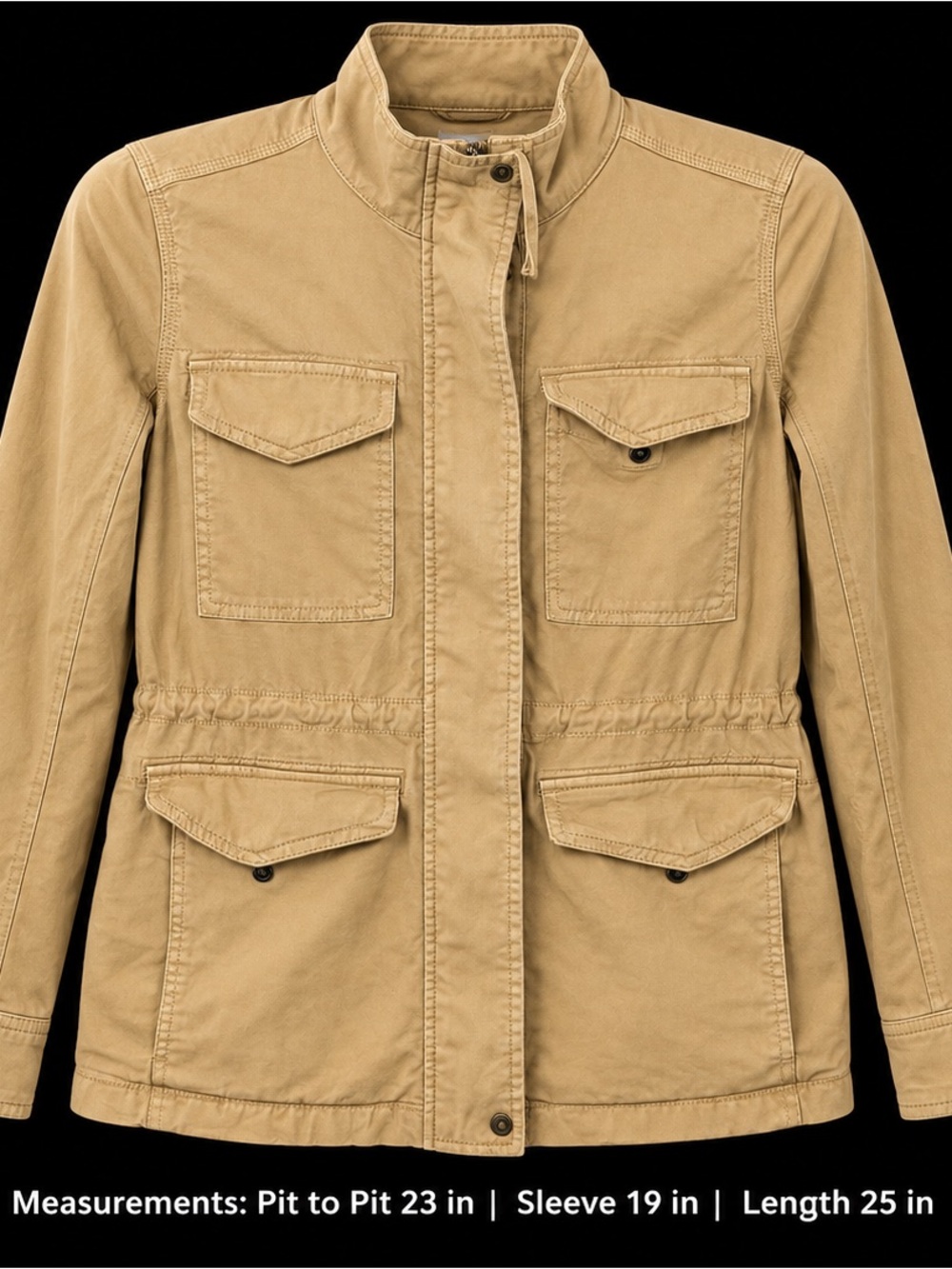 GAP Women’s XS Tan Khaki Utility Field Jacket Military Four Pocket